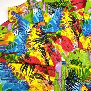 VTG‎ Life Style Art To Wear Jacket Blazer Women’s 2X Glass Buttons Sequins EUC